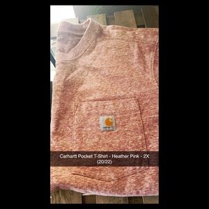 Carhartt T-Shirt - Heather Pink - Size 2X (20/22)